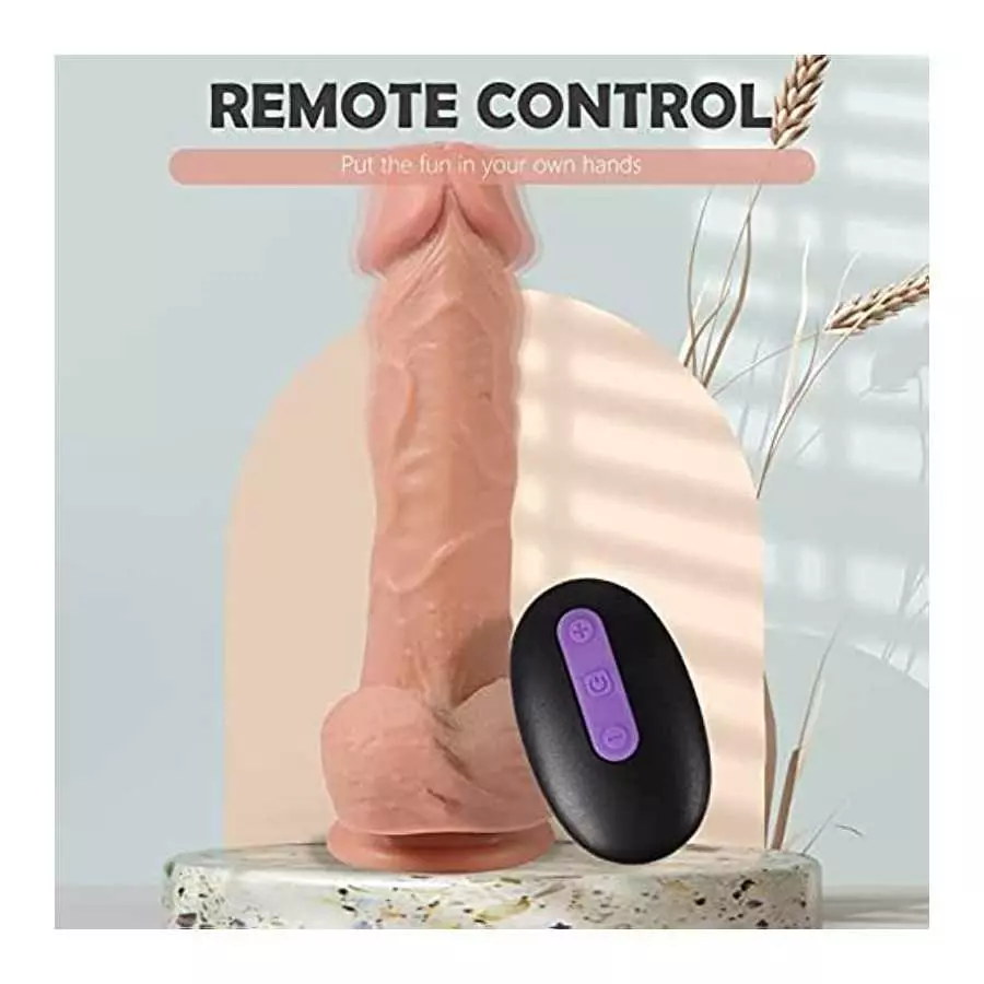 Dildo Vibrator with 8 Thrust Modes 8 Inch Female Dildo Realistic Vibrating Dildo G-spot Vibrator Sex Toy with Strong Suction Cup