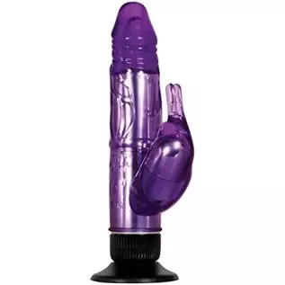 Adam & Eve - Eve's Hands Free Shower Waterproof Bunny - Powerful Suction-Cup - Rabbit Clitoral Stimulator -Vibrator - Purple