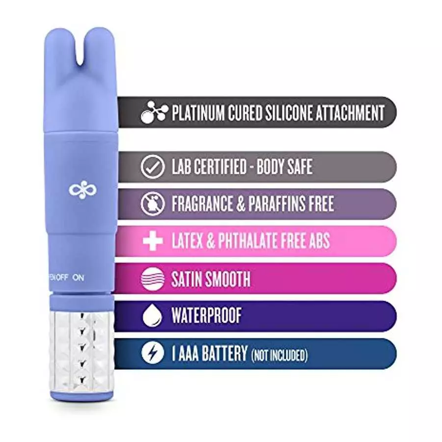 Rose Revitalize Massage Kit - Massager, Clitoral, External Massager Vibrator - 3 Ultrasilk Smooth Puria Silicone Attachments for