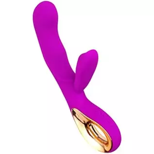 Leseox G-spot Rabbit Vibrator Dildo Adult Toys, Rechargeable Vibrating Massager for Clitoris Nipples Vagina Stimulation, 10 Powe
