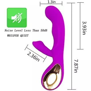 Leseox G-spot Rabbit Vibrator Dildo Adult Toys, Rechargeable Vibrating Massager for Clitoris Nipples Vagina Stimulation, 10 Powe Leseox G-spot Rabbit Vibrator Dildo Adult Toys, Rechargeable Vibrating Massager for Clitoris Nipples Vagina Stimulation, 10 Powe