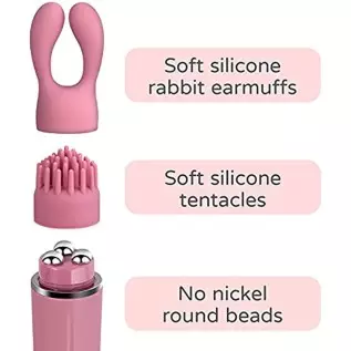 LoveTime Rabbit Vibrator with 3 Head Attachments for Clitoris Stimulation, 10 Vibration Modes Waterproof Rechargeable Massage fo LoveTime Rabbit Vibrator with 3 Head Attachments for Clitoris Stimulation, 10 Vibration Modes Waterproof Rechargeable Massage fo