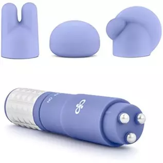 Rose Revitalize Massage Kit - Massager, Clitoral, External Massager Vibrator - 3 Ultrasilk Smooth Puria Silicone Attachments for