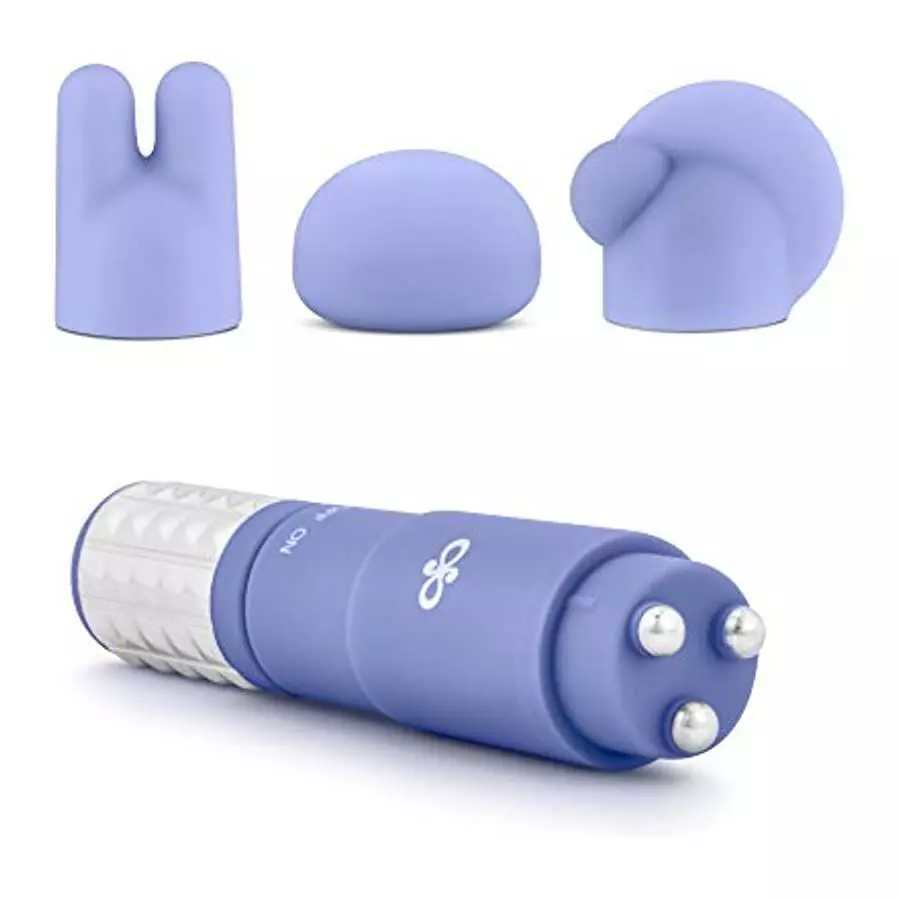 Rose Revitalize Massage Kit - Massager, Clitoral, External Massager Vibrator - 3 Ultrasilk Smooth Puria Silicone Attachments for