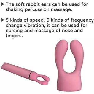 LoveTime Rabbit Vibrator with 3 Head Attachments for Clitoris Stimulation, 10 Vibration Modes Waterproof Rechargeable Massage fo LoveTime Rabbit Vibrator with 3 Head Attachments for Clitoris Stimulation, 10 Vibration Modes Waterproof Rechargeable Massage fo