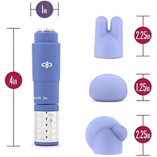 Rose Revitalize Massage Kit - Massager, Clitoral, External Massager Vibrator - 3 Ultrasilk Smooth Puria Silicone Attachments for