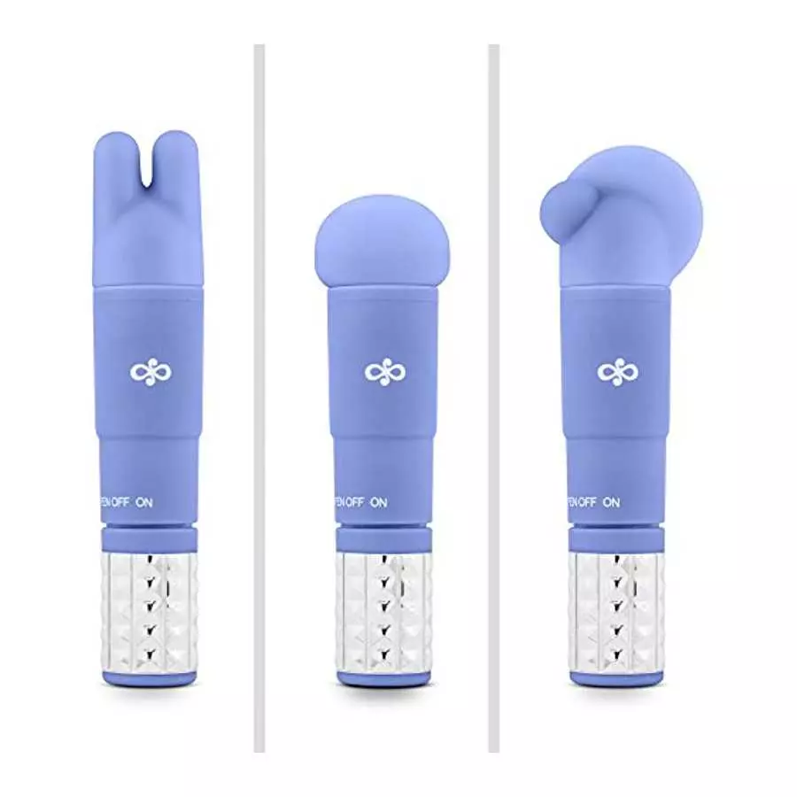 Rose Revitalize Massage Kit - Massager, Clitoral, External Massager Vibrator - 3 Ultrasilk Smooth Puria Silicone Attachments for
