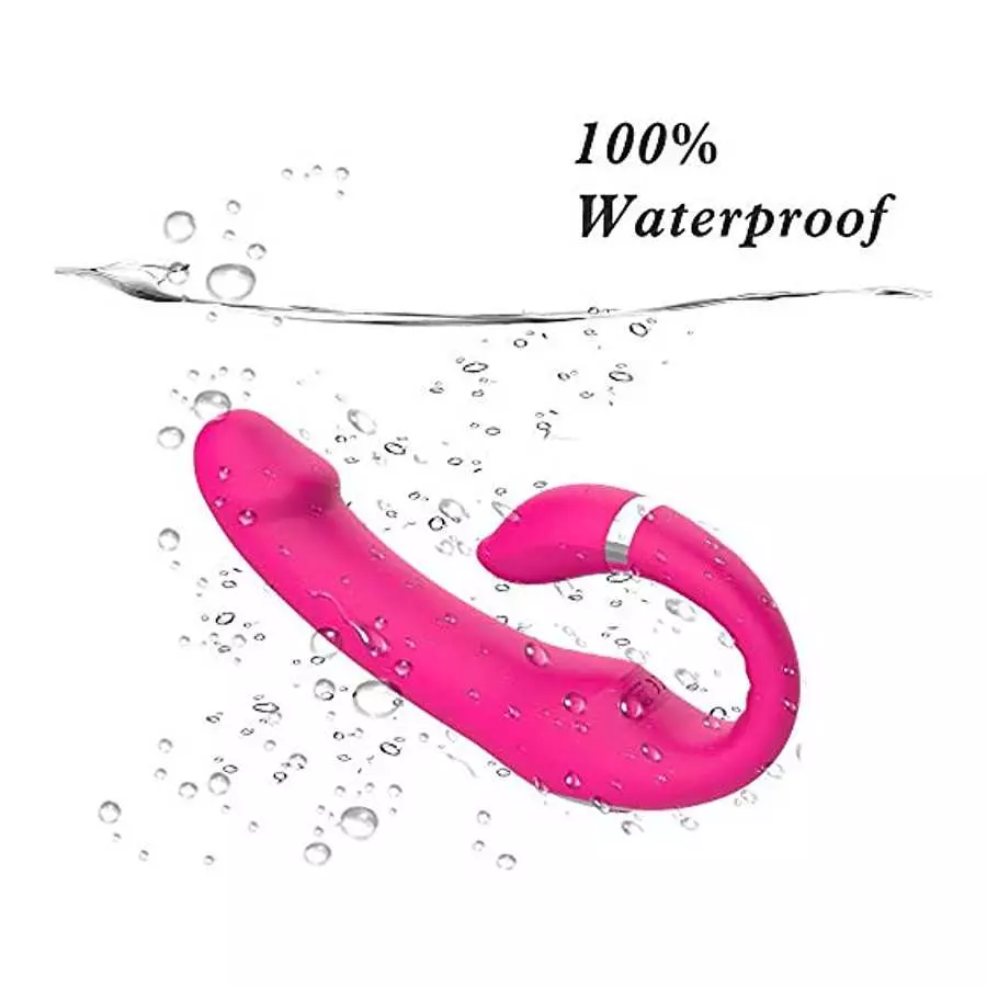Btrenea Strap Dildo Vibrator Adult Toy for G Spot and Clit Stimulation, Silent, Waterproof, Heated, with 10 Vibration Modes, Rec