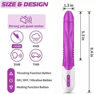 3 in 1 Thrusting G Spot Vibrator Clitoral Stimulator Massager, Waterproof Rabbit Dildo Vibrating with 7 Powerful Vibrations Rech 3 in 1 Thrusting G Spot Vibrator Clitoral Stimulator Massager, Waterproof Rabbit Dildo Vibrating with 7 Powerful Vibrations Rech