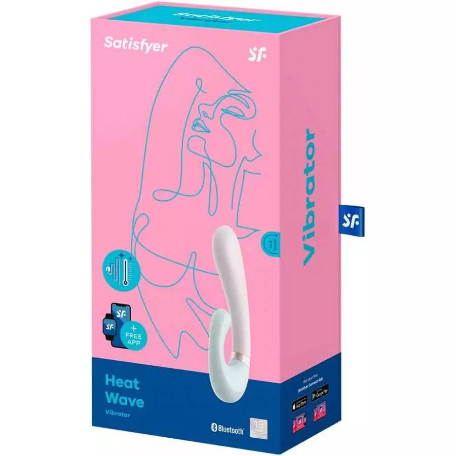 Satisfyer Heat Wave Rabbit Vibrator with Warming Function and App Control - G-Spot and Clitoris Stimulation, Heated Vibrating Di