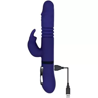 Evolved Novelties - Gender X - All in One Rechargeable Silicone Rabbit Vibrator - Purple