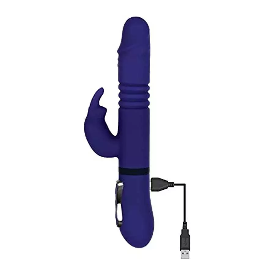 Evolved Novelties - Gender X - All in One Rechargeable Silicone Rabbit Vibrator - Purple