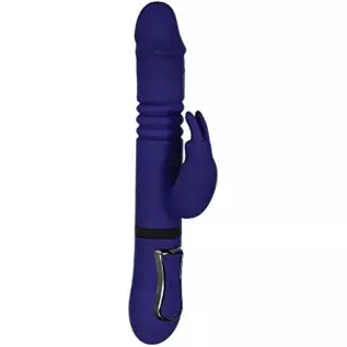Evolved Novelties - Gender X - All in One Rechargeable Silicone Rabbit Vibrator - Purple