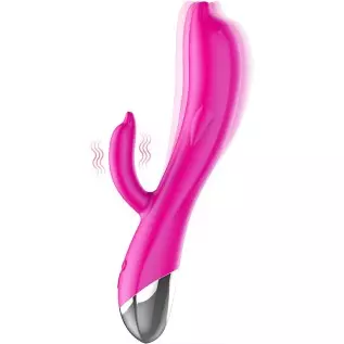 PUWCBZE G-Spot Rabbit Vibrator Dildo with 6 Vibration Modes, Clitoris Stimulator Vaginal Anal Nipple Massager for Soft Silicone,