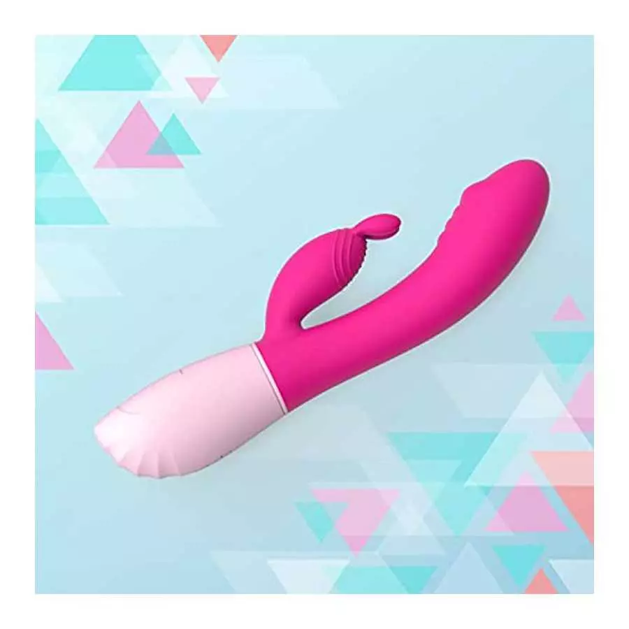 Lxxve Female Vibrator Available, Rechargeable Massage Wand Vibrator Waterproof,5 Vibration Modes of G-spot Penis, Pink Rabbit Vi