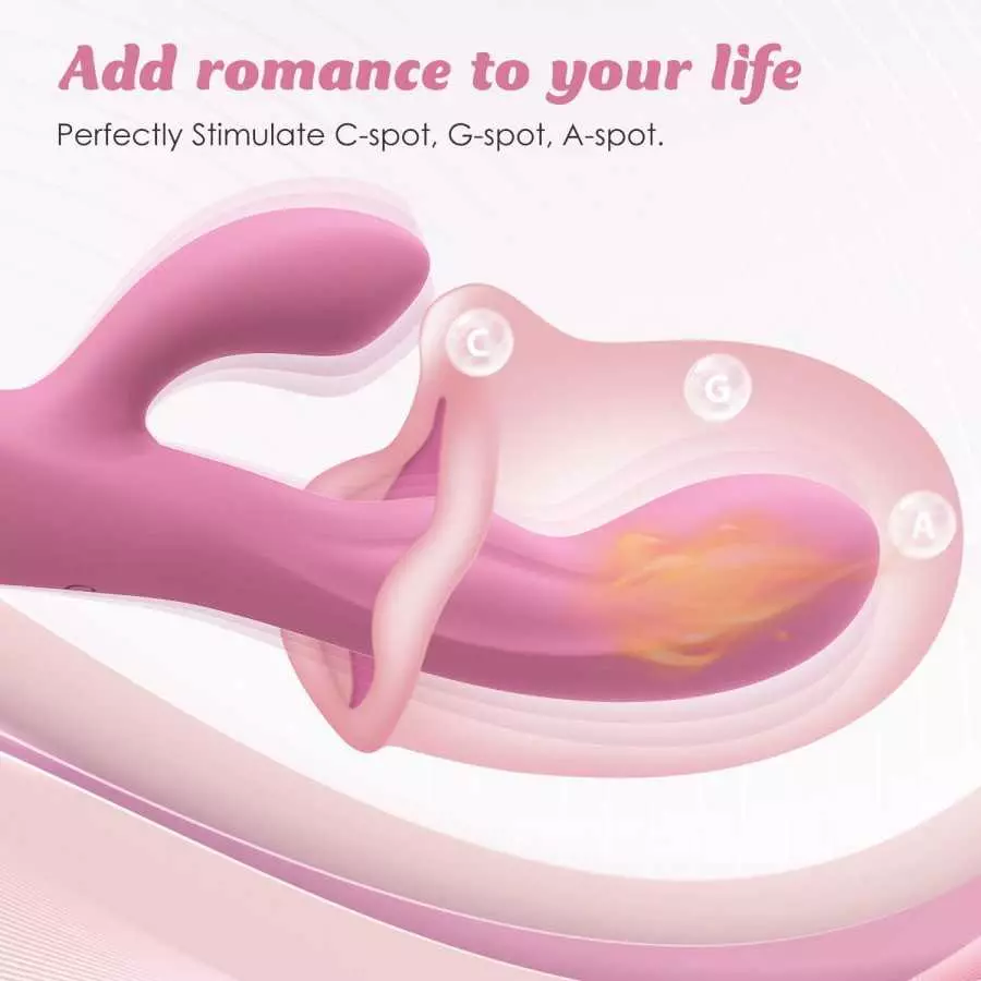 Rabbit Vibrator Adult Sensory Toys Sex Dildo Vibrator for Women, Dildo Vibrator with 10 Powerful Vibrations and Heating Function