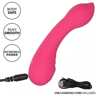 CalExotics Liquid Silicone Pixies® Teaser – Rechargeable Travel Size Mini Vibrator –Waterproof Adult Sex Toy for Women – Pink
