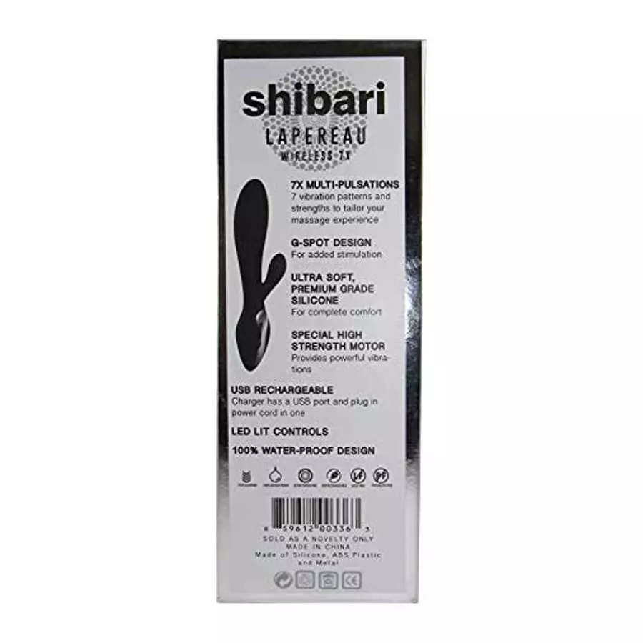 SHIBARI Lapereau Wireless Rabbit Vibrator, 7X, Black
