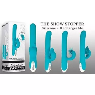 Evolved Love Is Back - Show Stopper - Powerful Thrusting Twirling with Clitoral Stimulation Rabbit-Style Vibrator - Teal Evolved Love Is Back - Show Stopper - Powerful Thrusting Twirling with Clitoral Stimulation Rabbit-Style Vibrator - Teal