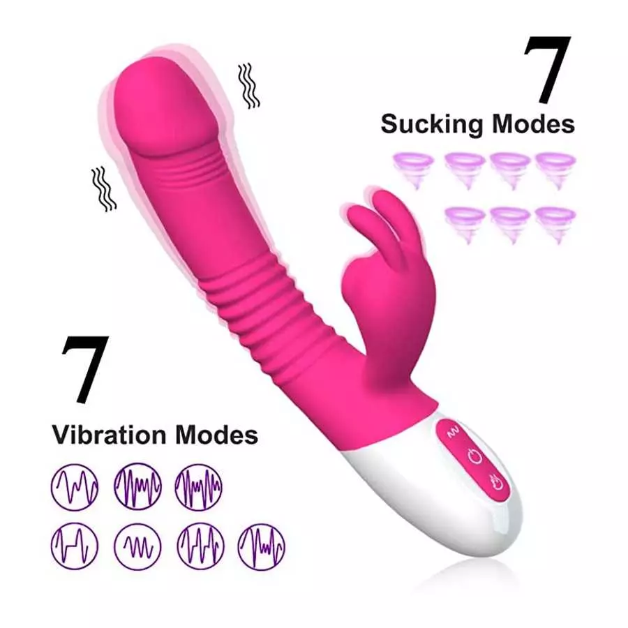 2023 New G-spot Rabbit Vibrator Female Penis, Rabbit Ear Licking Tongue Clitoris Stimulator Vibrating Penis Adult Sex Toy & Coup