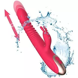 Thrusting Rabbit Vibrator for Women Vaginal Health,G Spot Dildo with Bunny Ears, Waterproof Clitorals Stimulator Adult Sex Toys 