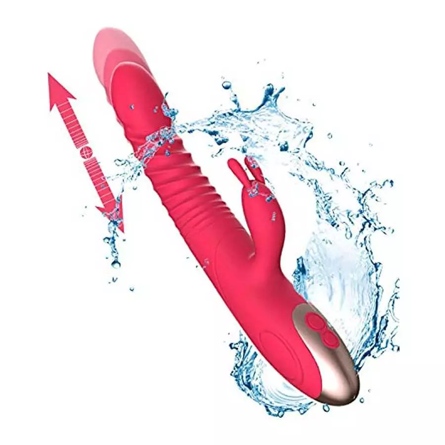 Thrusting Rabbit Vibrator for Women Vaginal Health,G Spot Dildo with Bunny Ears, Waterproof Clitorals Stimulator Adult Sex Toys 