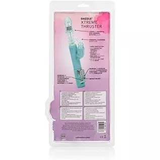 CalExotics Dazzle Xtreme Thruster – Thrusting 12 Function Rabbit Vibrator - Waterproof Vibe Sex Toys for Couples – Luxury Adult 