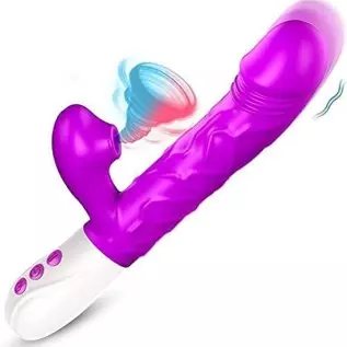 G Spot Rabbit Vibrator with Heating Function, Sex Toys for Clitoris G-spot Stimulation,Waterproof Dildo Vibrator with 9 Powerful