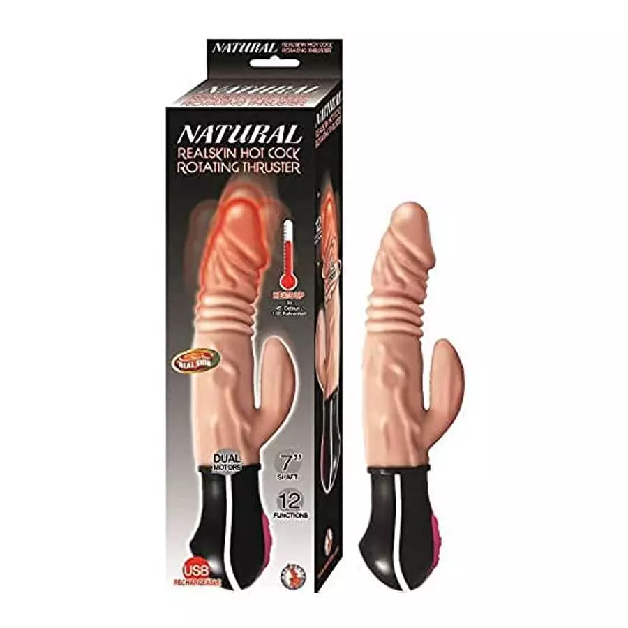 Natural Real Skin Hot Cock Rotating and Thrusting Dildo