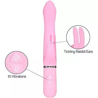 Silicone Rabbit Vibrator Multi Speed Vibrations for G Spot and Clit Stimulation Adult Sex Toy