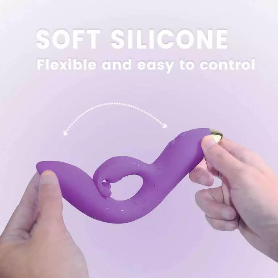 Rabbit Vibrator with Dual Motor 9 Powerful Vibration Modes, Silicone Vaginal Anal Dildo Massager Clitorals Stimulator,Waterproof