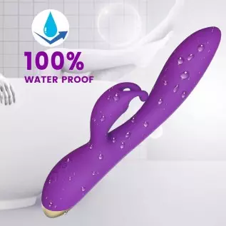 Rabbit Vibrator with Dual Motor 9 Powerful Vibration Modes, Silicone Vaginal Anal Dildo Massager Clitorals Stimulator,Waterproof