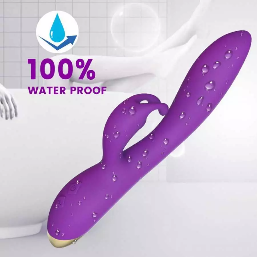 Rabbit Vibrator with Dual Motor 9 Powerful Vibration Modes, Silicone Vaginal Anal Dildo Massager Clitorals Stimulator,Waterproof