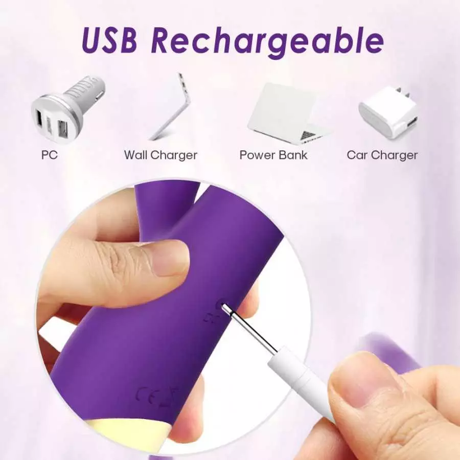 Rabbit Vibrator with Dual Motor 9 Powerful Vibration Modes, Silicone Vaginal Anal Dildo Massager Clitorals Stimulator,Waterproof