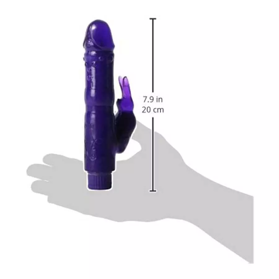 Trinity Vibes Classic Waterproof Rabbit Vibrator, Purple