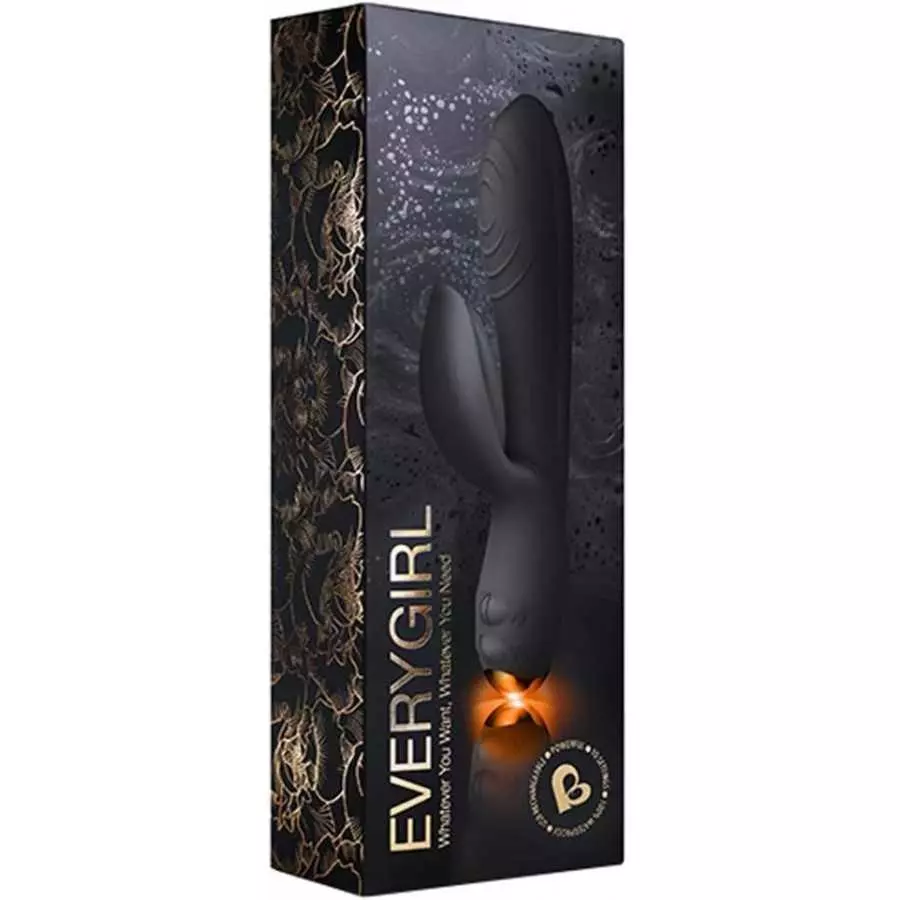 Rocks Off Every Girl Rabbit Vibrator - Black