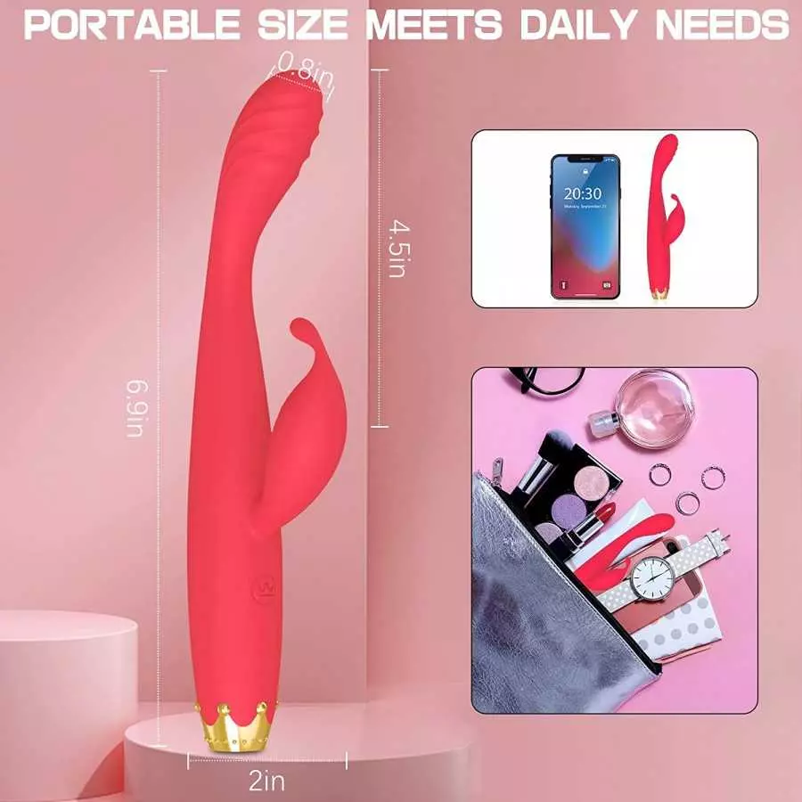 G Spot Vibrator, Rabbit Clitoris Stimulator Rechargeable High-Frequency Adult Sex Toys for Women Couples with 10 Mode Powerful V
