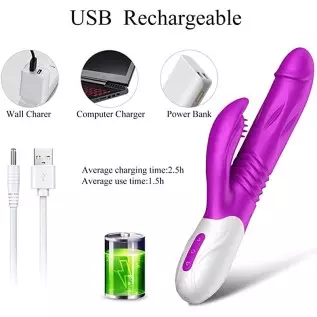 Sex Toys Vibrating Dildo Rabbit Vibrator Thrusting Rabbit Vibrator Dildo for Women with Clitoral Stimulator Pleasure Adult Toys Sex Toys Vibrating Dildo Rabbit Vibrator Thrusting Rabbit Vibrator Dildo for Women with Clitoral Stimulator Pleasure Adult Toys