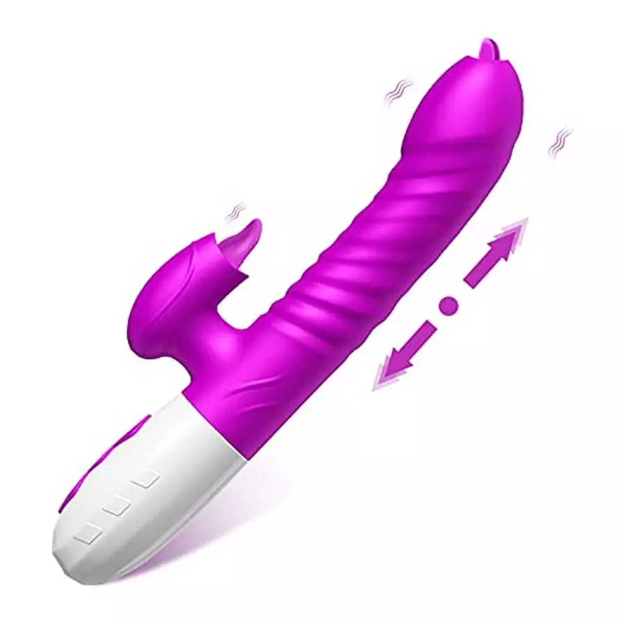 2022 New G Spot Rabbit Vibrator Dildo for Women, Bunny Ears Tongue Licking Clitorals Stimulator Vibrating Adult Sex Toys & Games