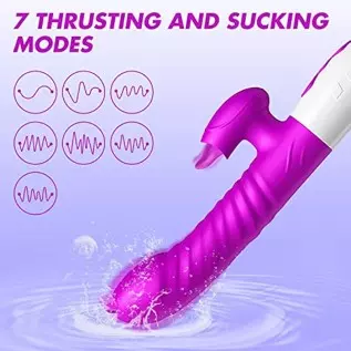 2022 New G Spot Rabbit Vibrator Dildo for Women, Bunny Ears Tongue Licking Clitorals Stimulator Vibrating Adult Sex Toys & Games