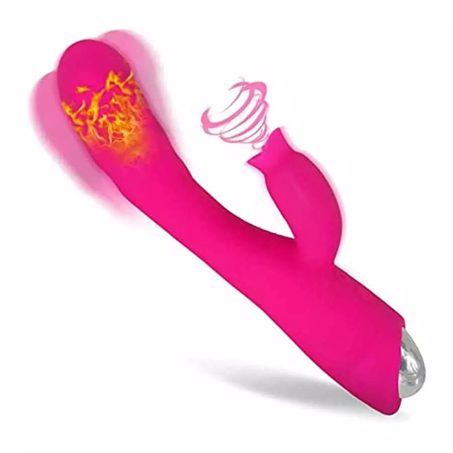 Rabbit Vibrator, Heating Dildo Vibrator with 30 Modes, Sucking & Licking 2 in 1 Dildo Vibration Machine for Women & Couples Rose Rabbit Vibrator, Heating Dildo Vibrator with 30 Modes, Sucking & Licking 2 in 1 Dildo Vibration Machine for Women & Couples Rose