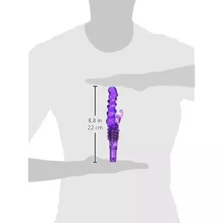 Trinity Vibes Royal Rocker Ribbed Rabbit Vibrator, Purple, 8.5 Inch, (AE561) Trinity Vibes Royal Rocker Ribbed Rabbit Vibrator, Purple, 8.5 Inch, (AE561)