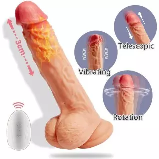 Thrusting Vibrating Realistic Dildo Vibrator G-Spot Clit Licking Lifelike Penis Sex Toys for Women Multi-Speed Telescopic Heatin Thrusting Vibrating Realistic Dildo Vibrator G-Spot Clit Licking Lifelike Penis Sex Toys for Women Multi-Speed Telescopic Heatin