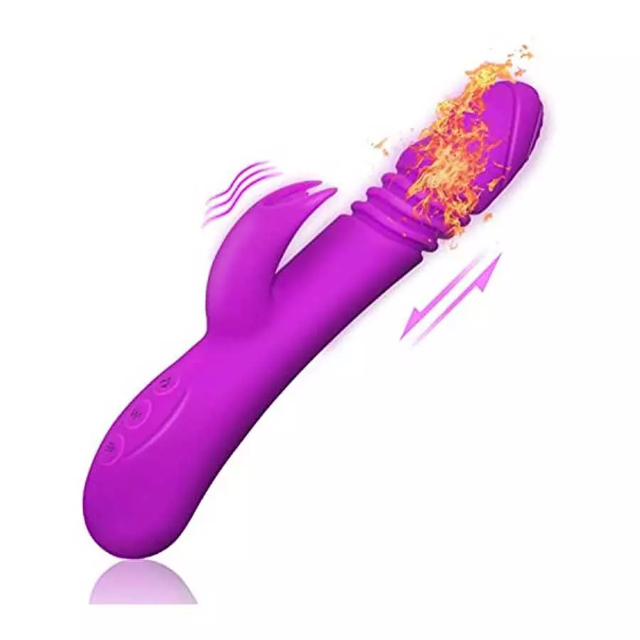 G Spot Rabbit Vibrator with Heating Function, Rose Sex Toys for Clitoris G-spot Stimulation,Waterproof Dildo Vibrator with 9 Pow G Spot Rabbit Vibrator with Heating Function, Rose Sex Toys for Clitoris G-spot Stimulation,Waterproof Dildo Vibrator with 9 Pow