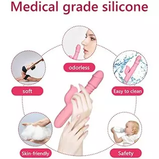G-Spot Rabbit Vibrator with Heating Function, Rose Sex Toys for Clitoris G-spot Stimulation,Waterproof Dildo Vibrator with 9 Pow G-Spot Rabbit Vibrator with Heating Function, Rose Sex Toys for Clitoris G-spot Stimulation,Waterproof Dildo Vibrator with 9 Pow