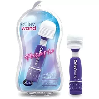 6k Play with Me - 4 Inch Cutey Adjustable Multi Speed Silicone Head Fragrance Free Battery Powered Mini - High Power Fle