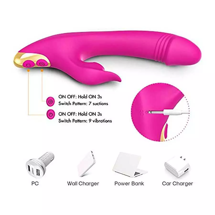 Clitoral Sucking Vibrating G Spot Rabbit Vibrator Clit Vibrators Waterproof Clitoris Stimulator Massager Dildo 9 Vibration Patte