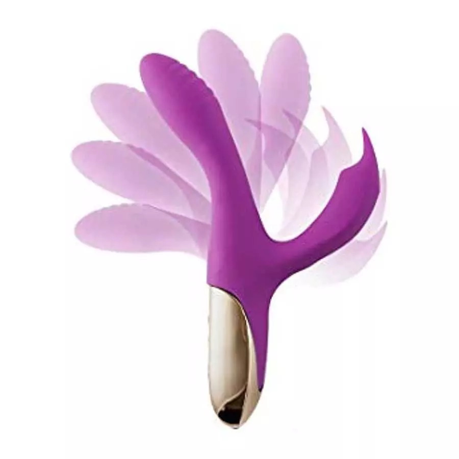 Maia Toys Skyler USB Rechargeable Silicone Bendable Rabbit Vibrator- Purple