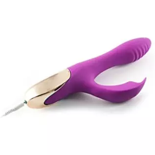 Maia Toys Skyler USB Rechargeable Silicone Bendable Rabbit Vibrator- Purple