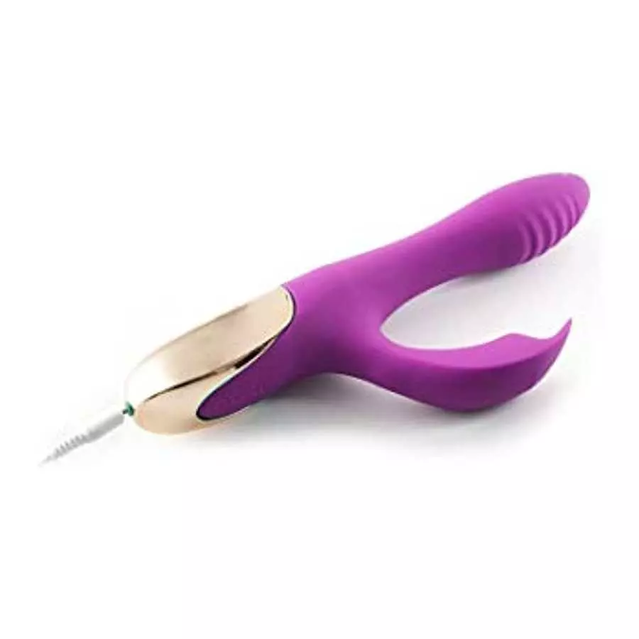 Maia Toys Skyler USB Rechargeable Silicone Bendable Rabbit Vibrator- Purple